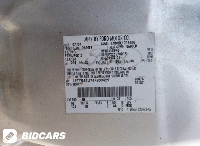 1FTYR44U74PB59429 2004 Ford Ranger photo no. 9