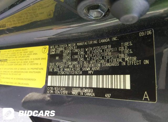 2T2GK31U77C018258 2007 Lexus RX photo no. 9