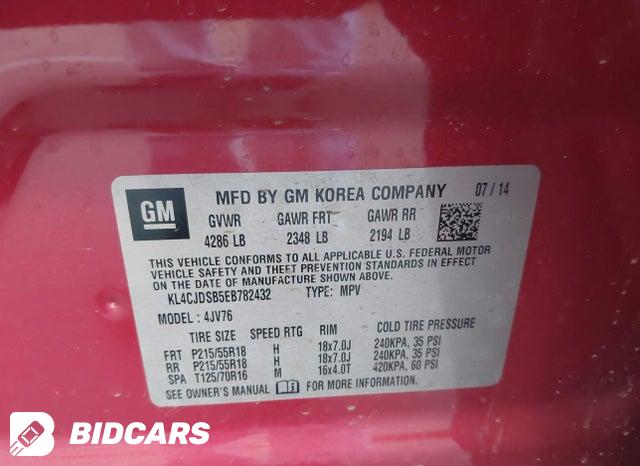 KL4CJDSB5EB782432 2014 Buick Encore photo no. 9