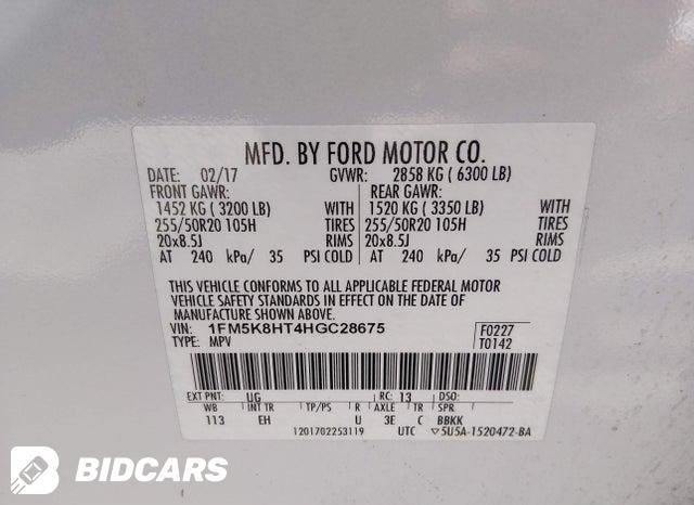 2017 Ford Explorer — VIN 1FM5K8HT4HGC28675, şəkil 9