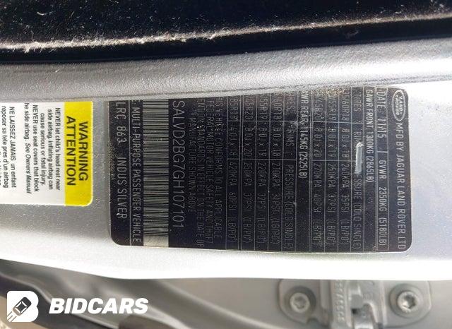 SALVD2BG7GH107101 2016 Land Rover Range Rover photo no. 9