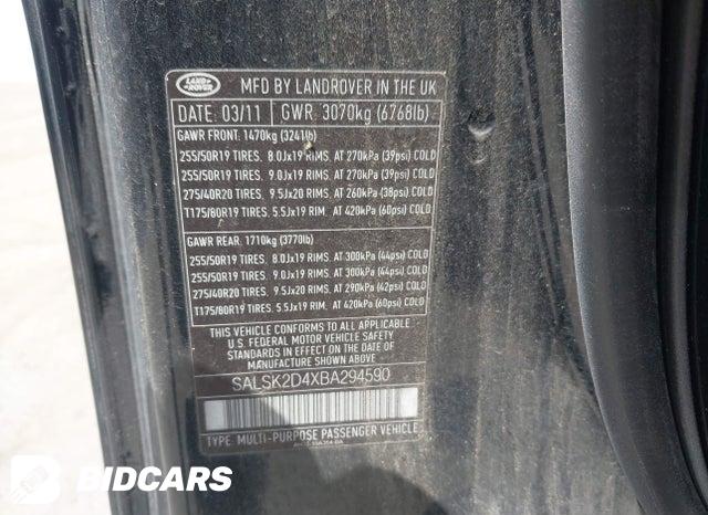 SALSK2D4XBA294590 2011 Land Rover Range Rover photo no. 9
