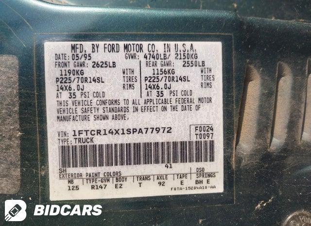 1FTCR14X1SPA77972 1995 Ford Ranger photo no. 9