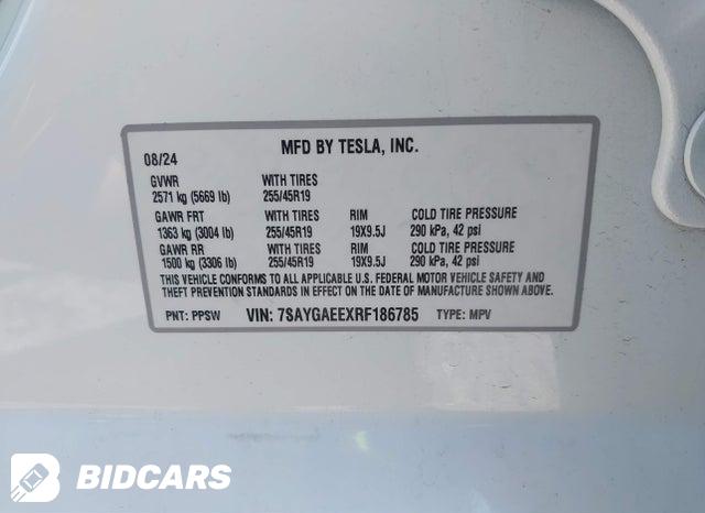 2024 Tesla MODEL Y — VIN 7SAYGAEEXRF186785, şəkil 9