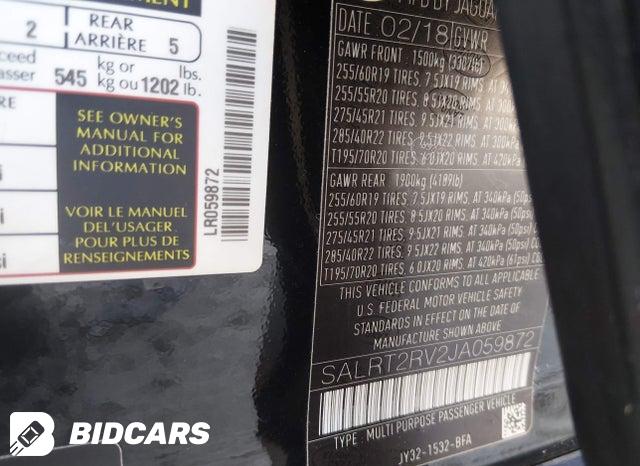 2018 Land Rover Discovery — VIN SALRT2RV2JA059872, şəkil 9