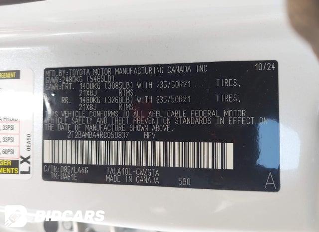 2024 Lexus RX — VIN 2T2BAMBA4RC050837, şəkil 9
