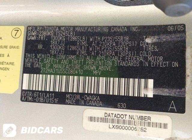 2T2HA31U55C080410 2005 Lexus RX photo no. 9