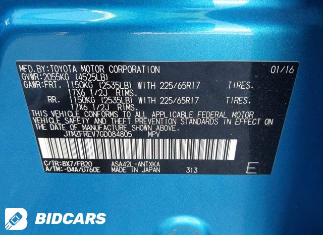 JTMZFREV7GD084805 2016 Toyota RAV4 photo no. 9