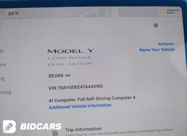 7SAYGDEE4TA443185 2026 Tesla Model Y photo no. 7
