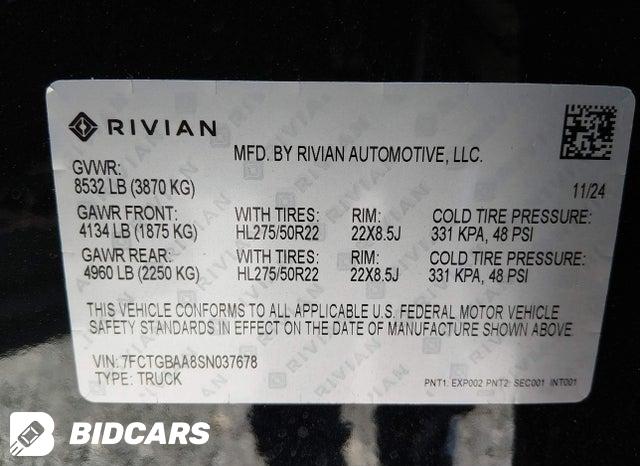 7FCTGBAA8SN037678 2025 Rivian R1T photo no. 9