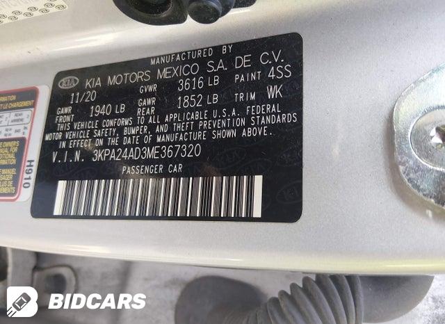 3KPA24AD3ME367320 2021 KIA Rio photo no. 9
