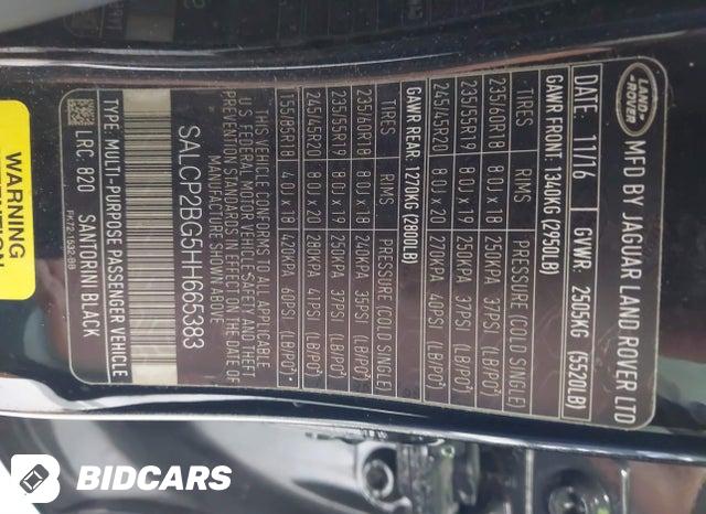 2017 Land Rover Discovery — VIN SALCP2BG5HH665383, şəkil 9