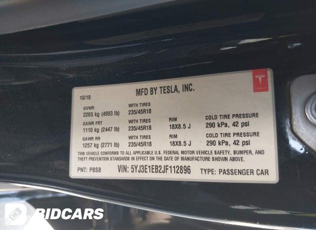 2018 Tesla MODEL 3 — VIN 5YJ3E1EB2JF112896, фото 9