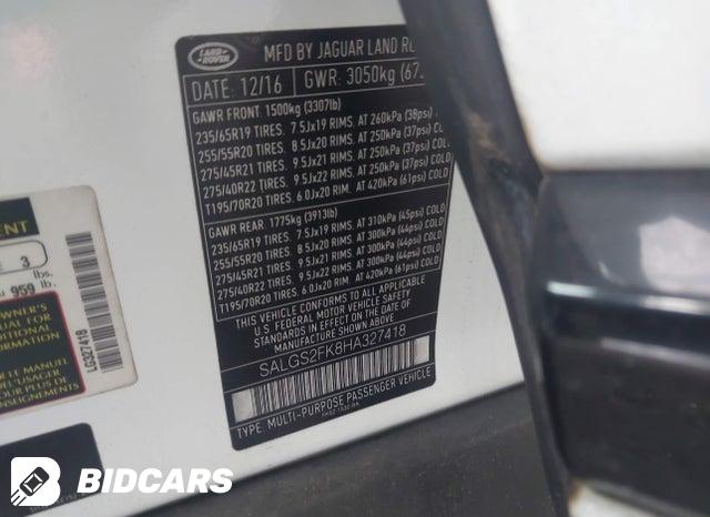 SALGS2FK8HA327418 2017 Land Rover Range Rover photo no. 9