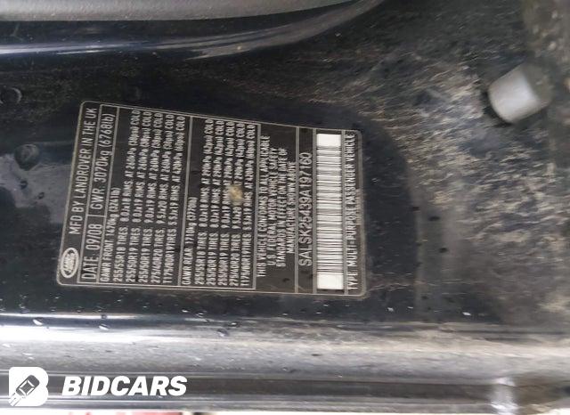 SALSK25439A197160 2009 Land Rover Range Rover photo no. 9
