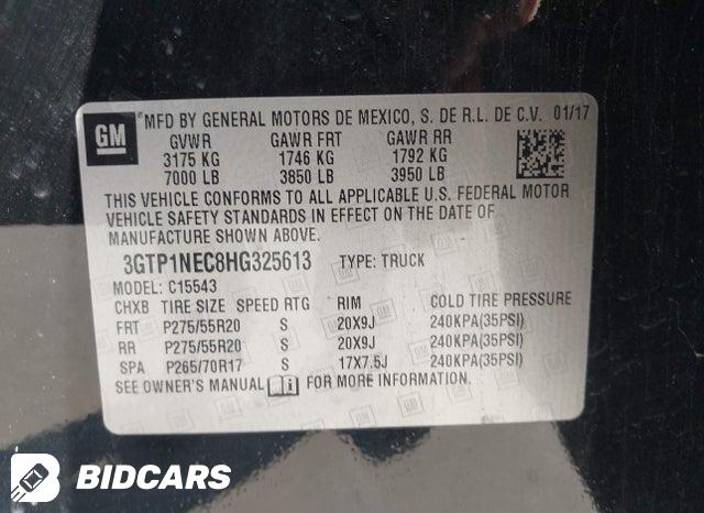 2017 GMC Sierra — VIN 3GTP1NEC8HG325613, şəkil 9