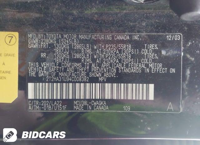 2T2HA31U94C008382 2004 Lexus RX photo no. 9