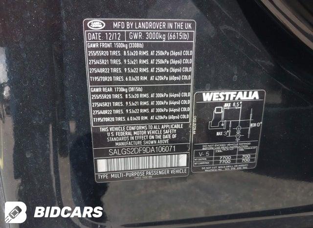 SALGS2DF9DA106071 2013 Land Rover Range Rover photo no. 9