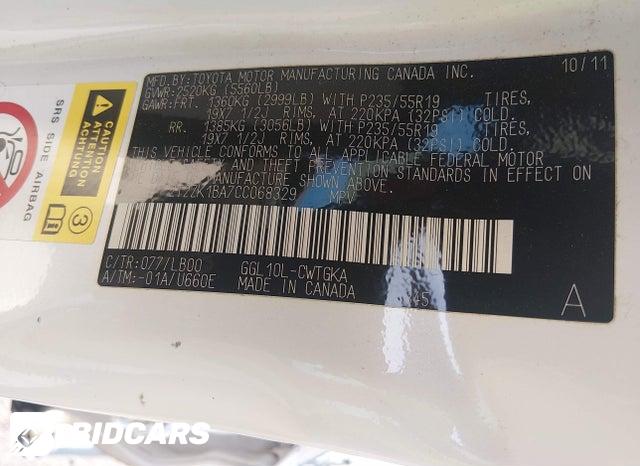2T2ZK1BA7CC068329 2012 Lexus RX photo no. 9