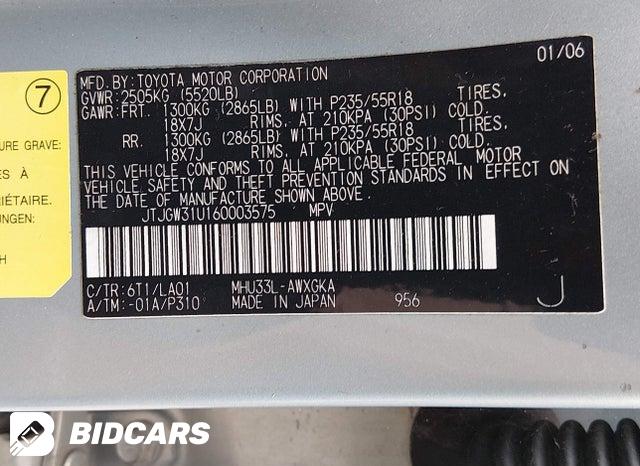 JTJGW31U160003575 2006 Lexus RX photo no. 9