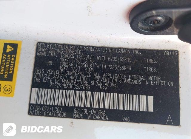 2T2ZK1BA3FC207683 2015 Lexus RX photo no. 9