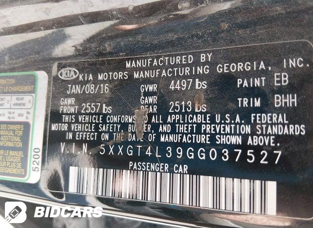 2016 KIA Optima — VIN 5XXGT4L39GG037527, şəkil 9