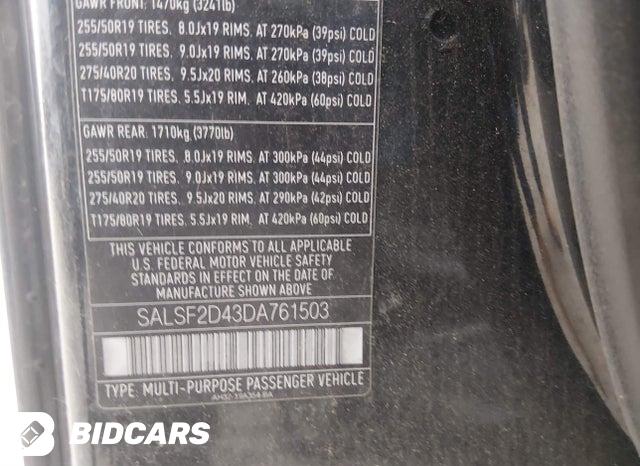 SALSF2D43DA761503 2013 Land Rover Range Rover photo no. 9
