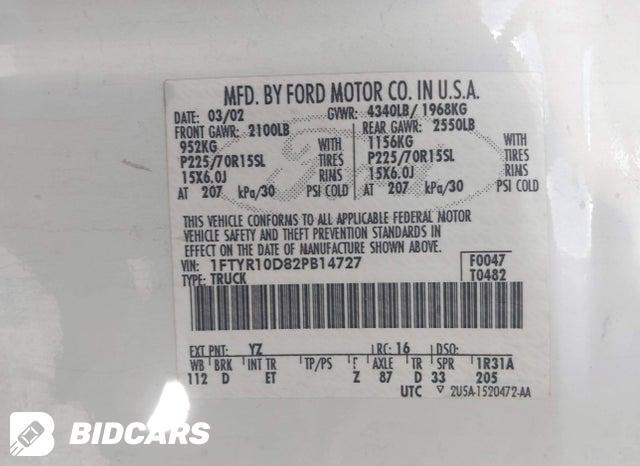 1FTYR10D82PB14727 2002 Ford Ranger photo no. 9