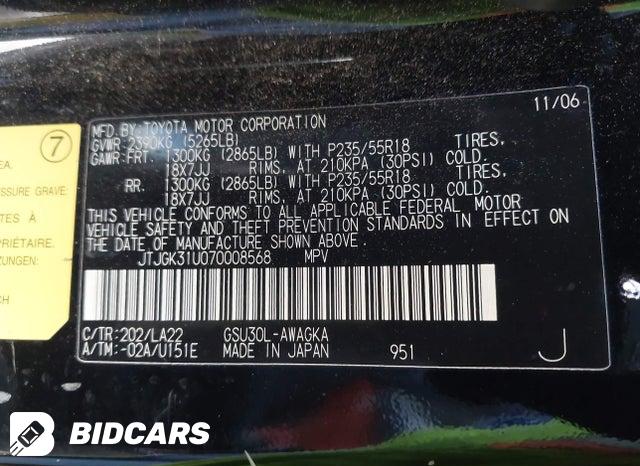 JTJGK31U070008568 2007 Lexus RX photo no. 9