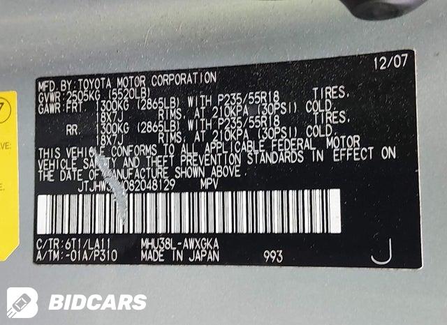 JTJHW31U082048129 2008 Lexus RX photo no. 9