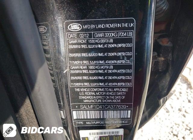 SALMF1D41CA377639 2012 Land Rover Range Rover photo no. 9