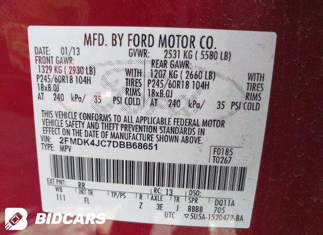 2FMDK4JC7DBB68651 2013 Ford Edge photo no. 9