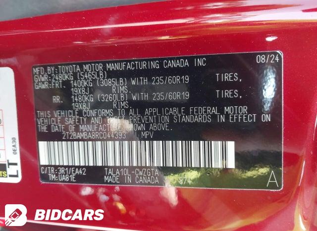 2024 Lexus RX — VIN 2T2BAMBA8RC044393, şəkil 9