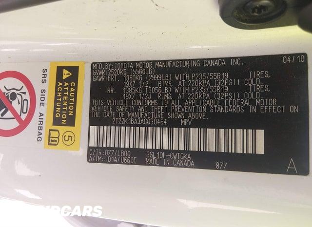 2T2ZK1BA3AC030464 2010 Lexus RX photo no. 9
