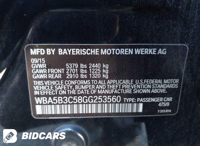 2016 BMW 5 Series — VIN WBA5B3C58GG253560, şəkil 9