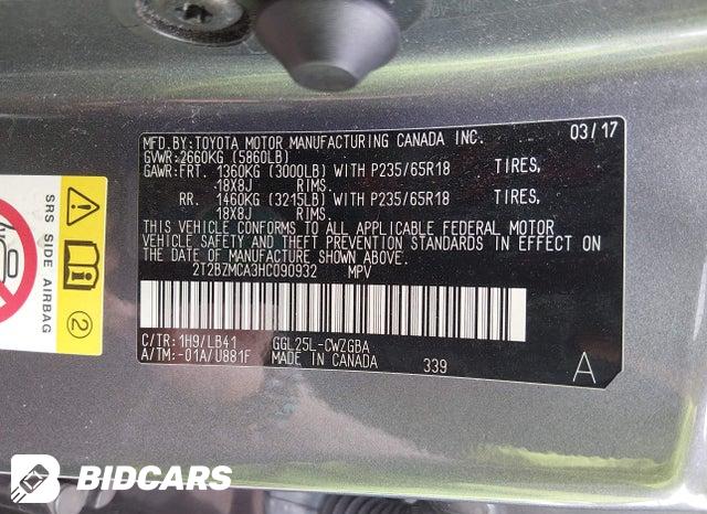 2017 Lexus RX — VIN 2T2BZMCA3HC090932, şəkil 9