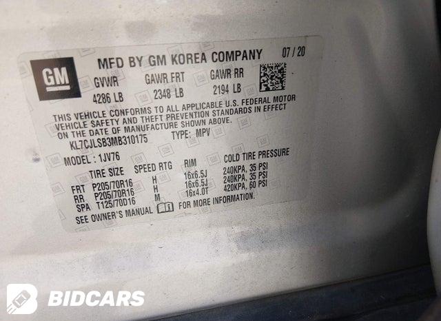 2021 Chevrolet Trax — VIN KL7CJLSB3MB310175, şəkil 9