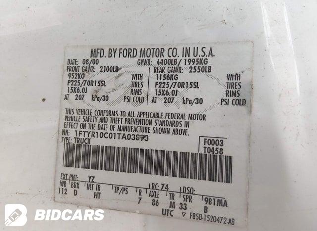 1FTYR10C01TA03893 2001 Ford Ranger photo no. 9