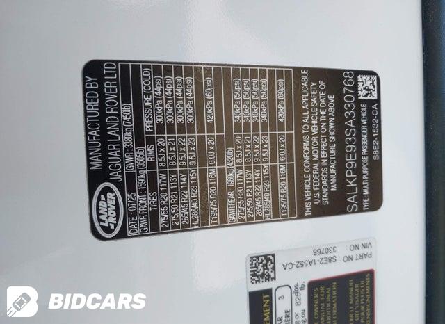 2025 Land Rover Range Rover — VIN SALKP9E93SA330768, şəkil 9