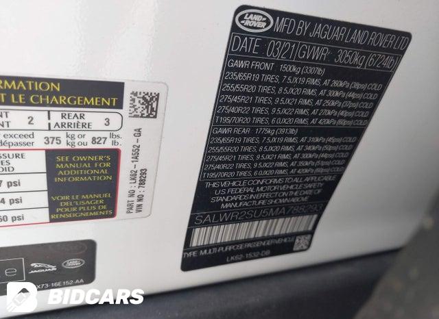 2021 Land Rover Range Rover — VIN SALWR2SU5MA788293, şəkil 9