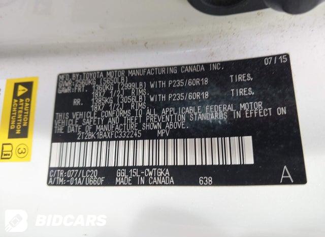 2T2BK1BAXFC332245 2015 Lexus RX photo no. 9