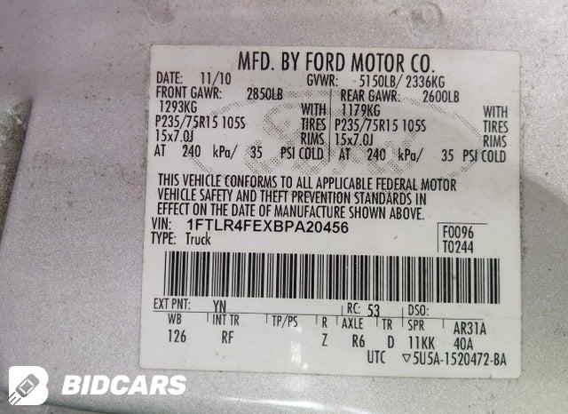 1FTLR4FEXBPA20456 2011 Ford Ranger photo no. 9
