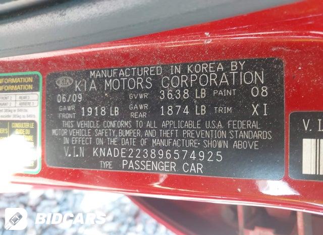 KNADE223896574925 2009 KIA Rio photo no. 9