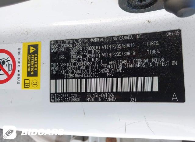2T2BK1BA4FC330183 2015 Lexus RX photo no. 9