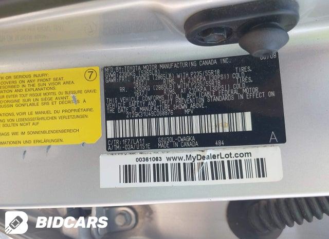 2T2GK31U49C068876 2009 Lexus RX photo no. 9