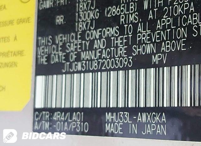 JTJGW31U872003093 2007 Lexus RX photo no. 9