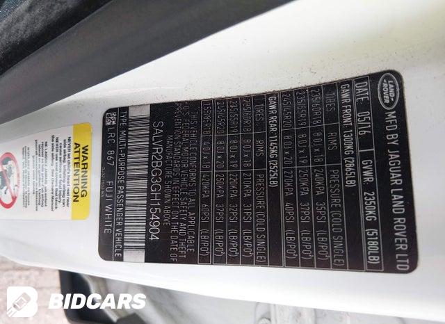 2016 Land Rover Range Rover — VIN SALVR2BG3GH154904, şəkil 9