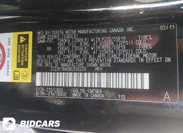 2T2ZK1BA0BC056229 2011 Lexus RX photo no. 9
