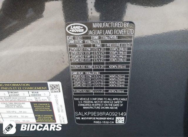 2024 Land Rover Range Rover — VIN SALKP9E98RA092149, şəkil 9