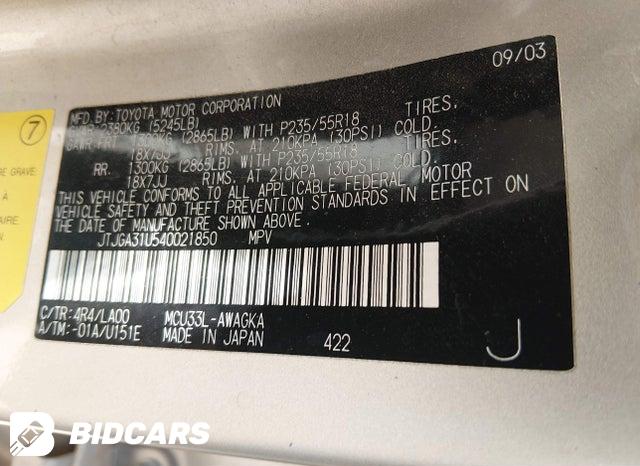 JTJGA31U540021850 2004 Lexus RX photo no. 9